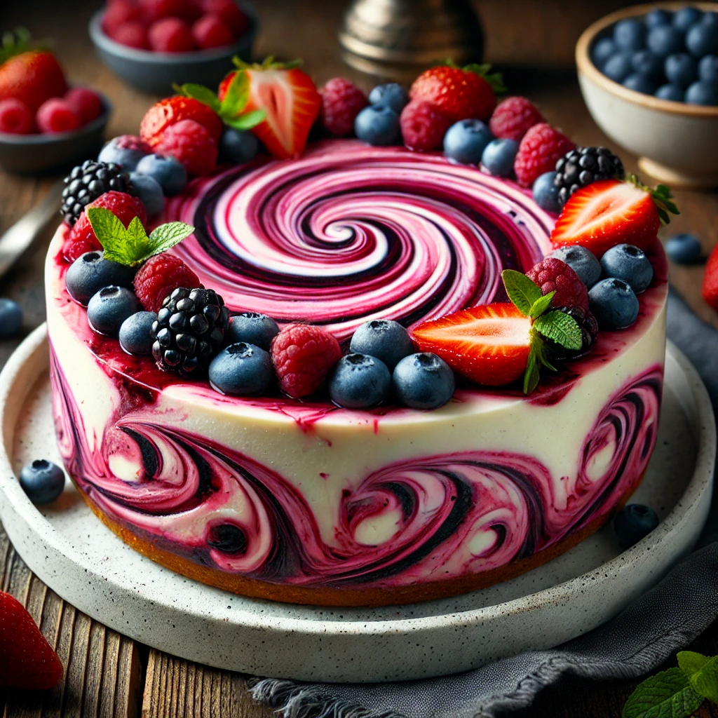 Berry Swirl Cheesecake and Its Nutritional Information