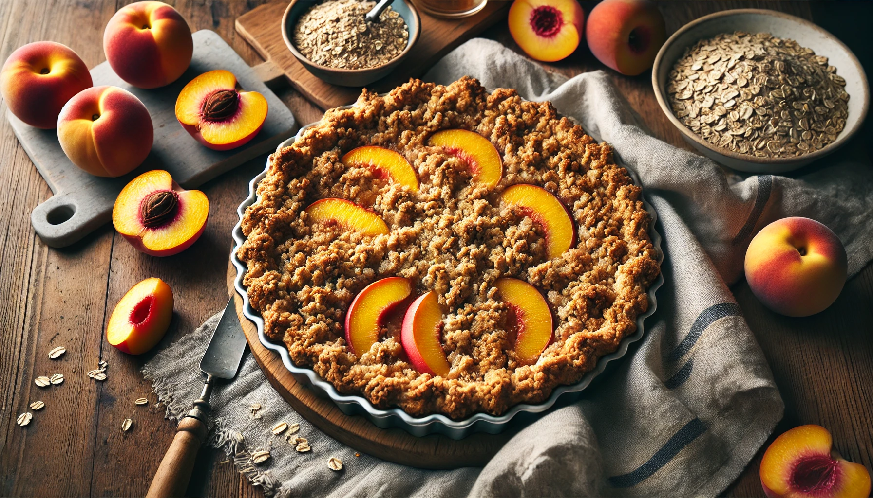 Brown Sugar Peach Crumble Pie Recipe