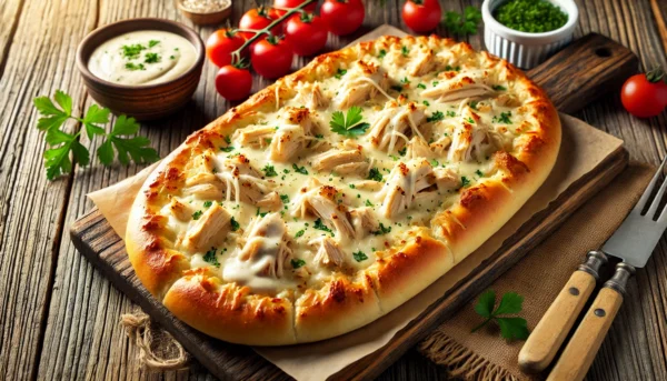 Chicken Alfredo French Bread Pizza recipe