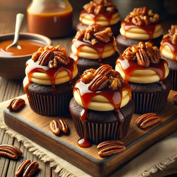 Chocolate Caramel Turtle Cupcakes and Its Nutritional Information