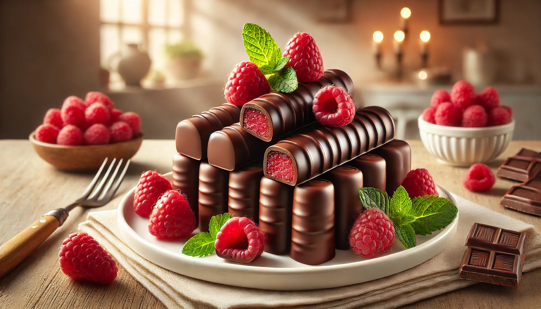 Chocolate Raspberry Sticks Recipe and Its Nutritional Information