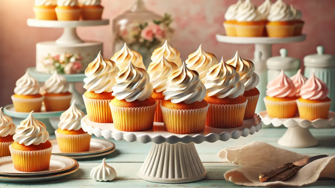 Cupcakes de Vainilla Clásicos Decorados con Merengue Recipe and Its Nutritional Information