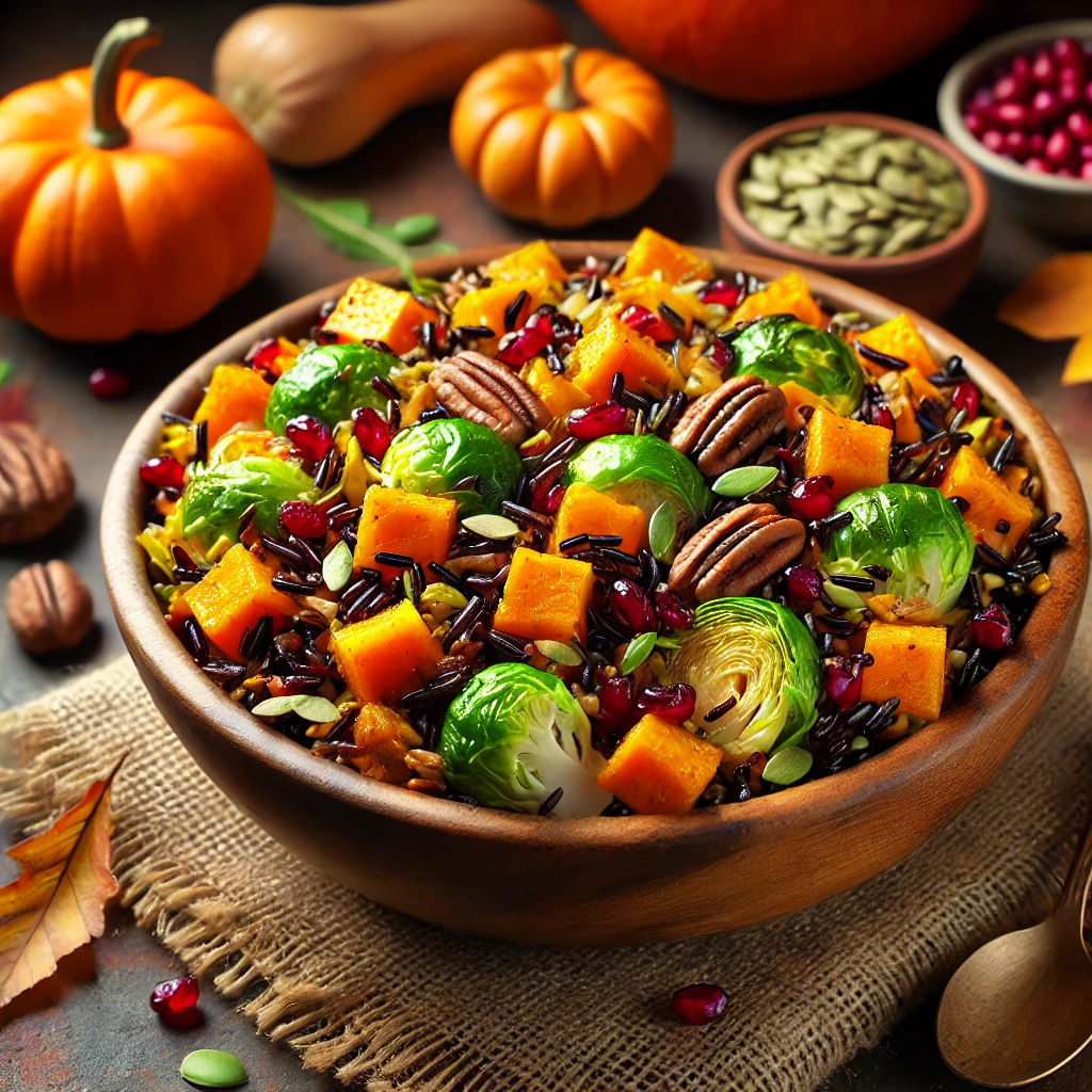 Harvest Wild Rice Salad with Pumpkin Vinaigrette Recipes A Seasonal Delight