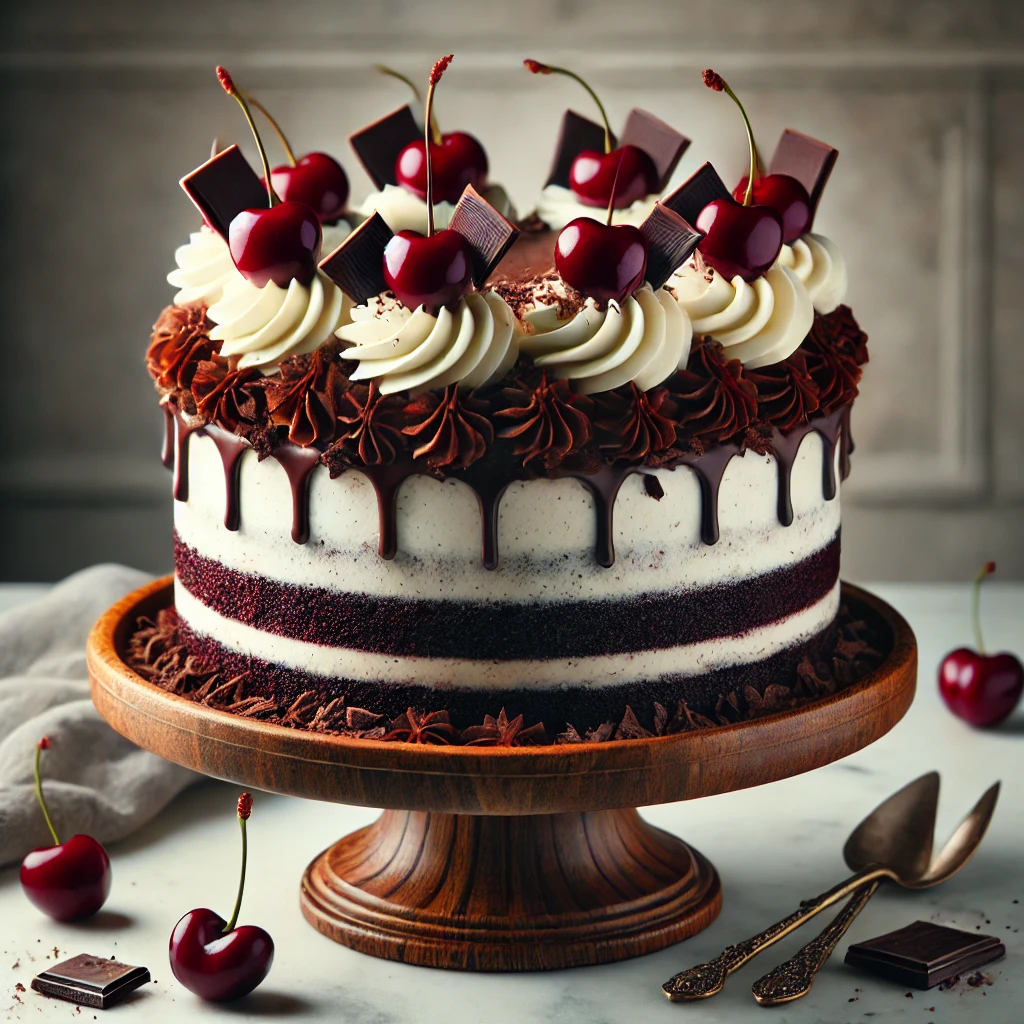 Homemade Black Forest Cake