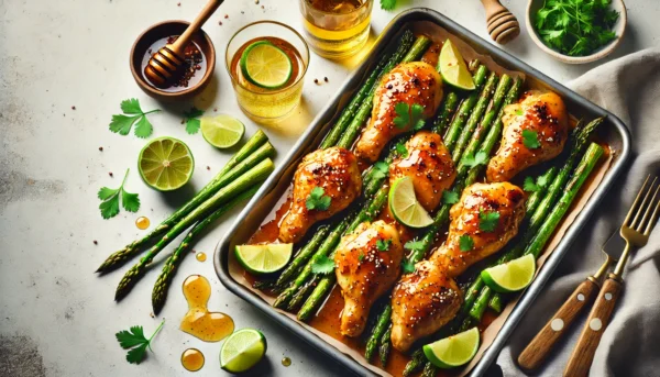 Honey Lime Chicken Sheet Pan with Asparagus Recipe