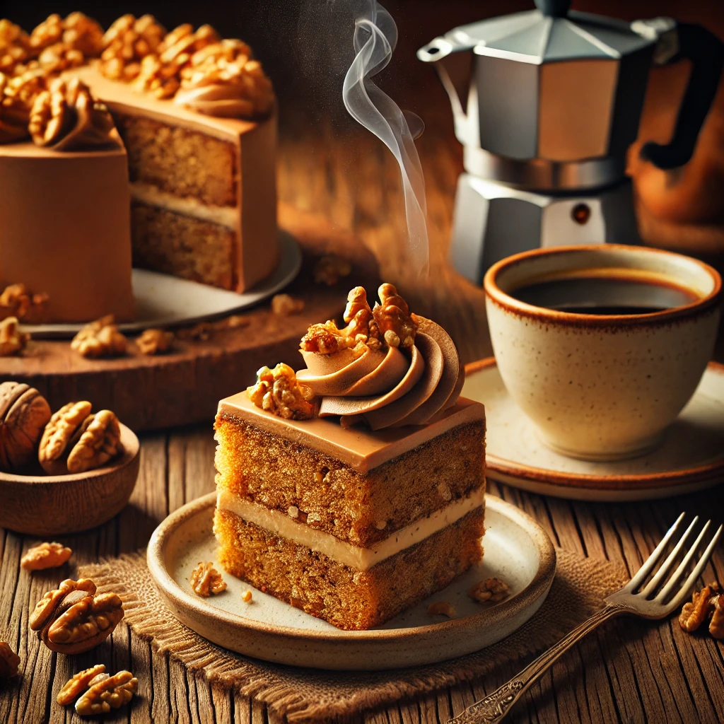 Coffee Walnut Cake Recipe and Its Nutritional Information