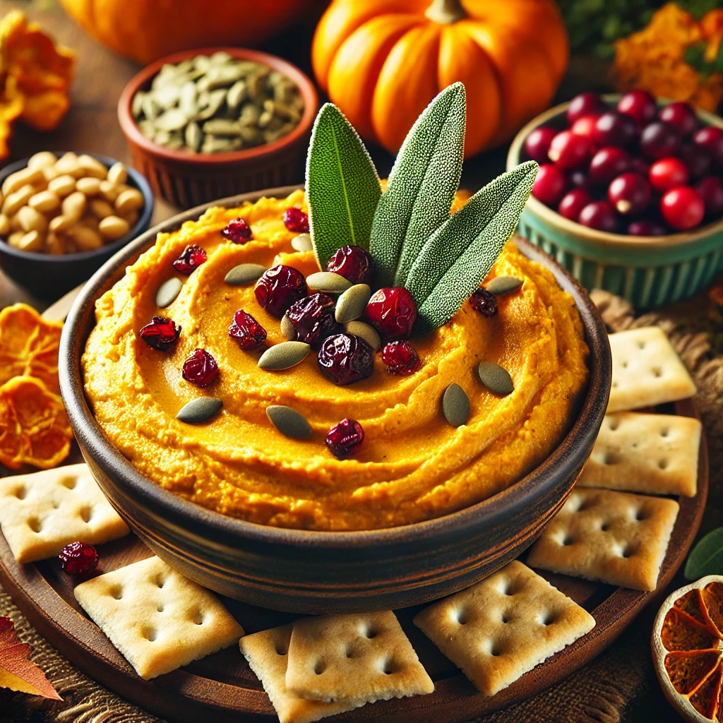 Pumpkin Hummus with Sage and Cranberries A Delicious and Healthy Recipe