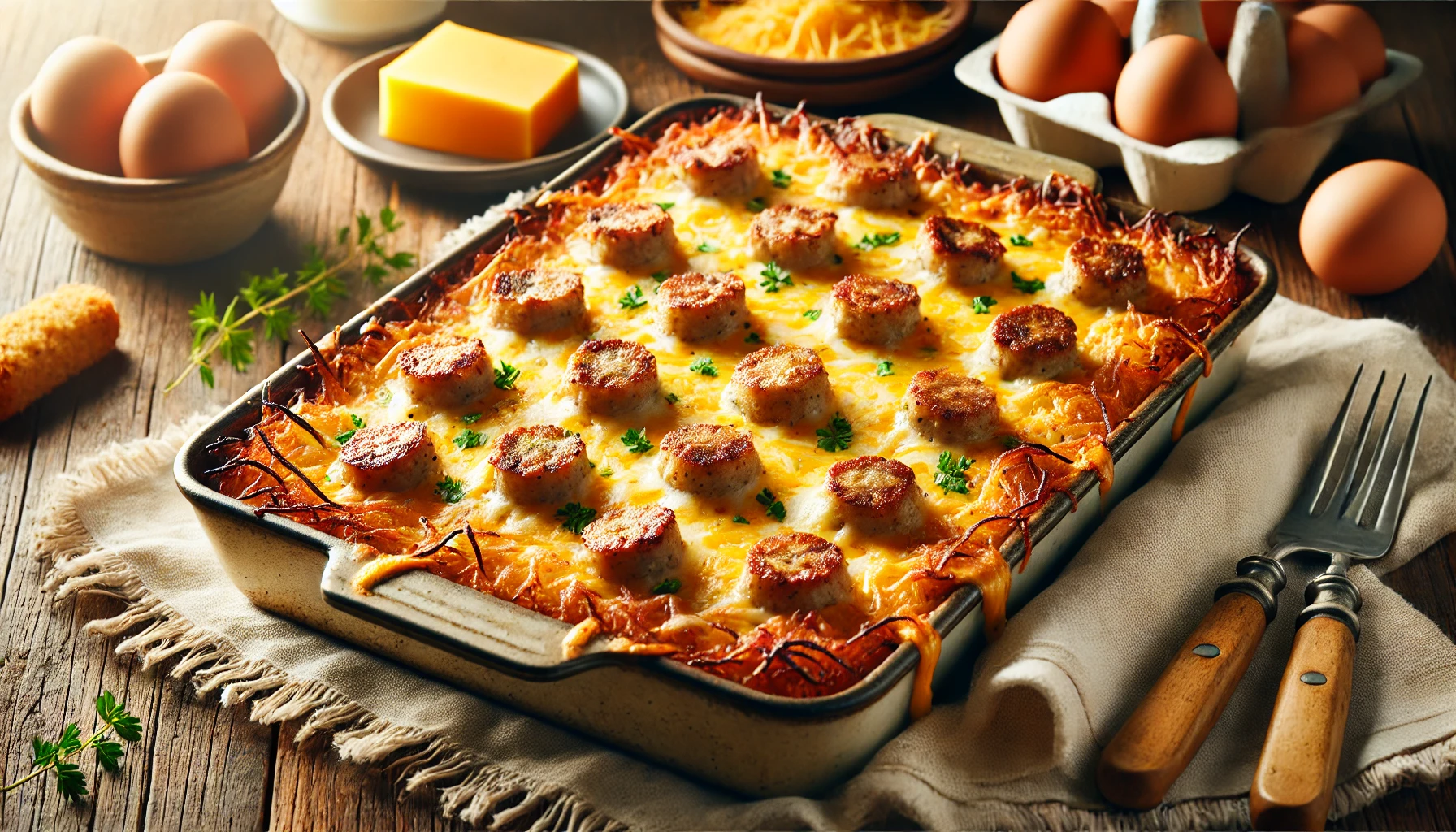 Sausage Hash Brown Breakfast Casserole Recipe and Its Nutritional Information