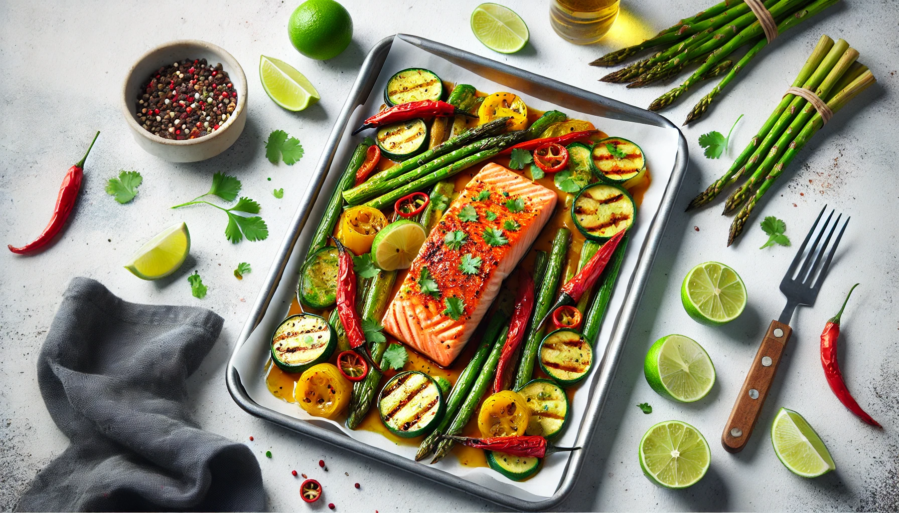 Sheet Pan Chili Lime Salmon recipe