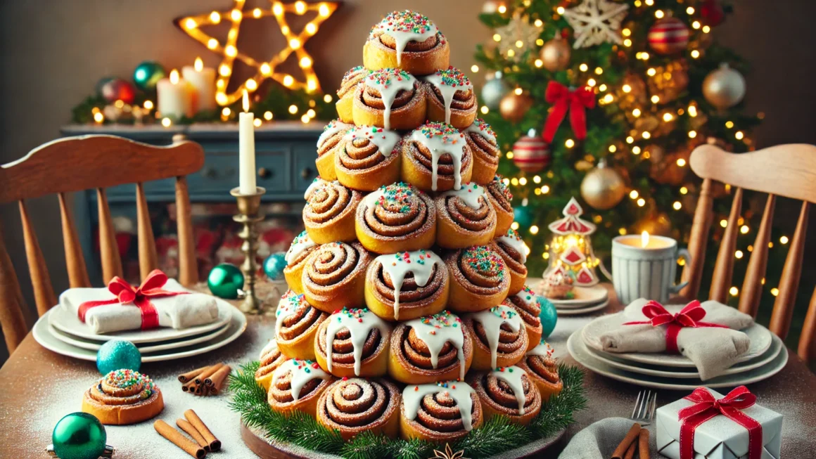 Stacked Cinnamon Roll Christmas Tree Recipe and Its Nutritional Information