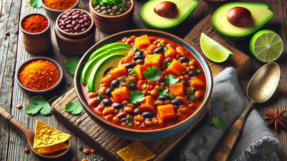 Sweet Potato and Lentil Chili Vegan Recipe