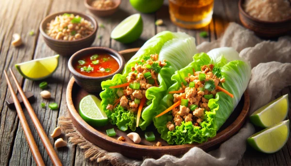 Thai Chicken Lettuce Wraps Recipe and Its Nutritional Information