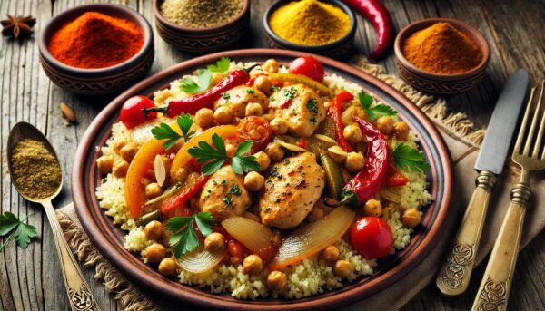 Chicken and Couscous Stir-fry (Morocco) and Its Nutritional Information