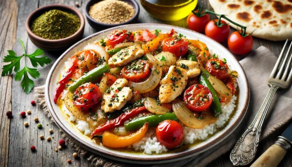 Chicken and Zaatar Stir-fry (Lebanon) and Its Nutritional Information