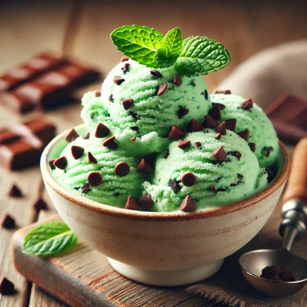 Mint Chocolate Chip Ice Cream at Home