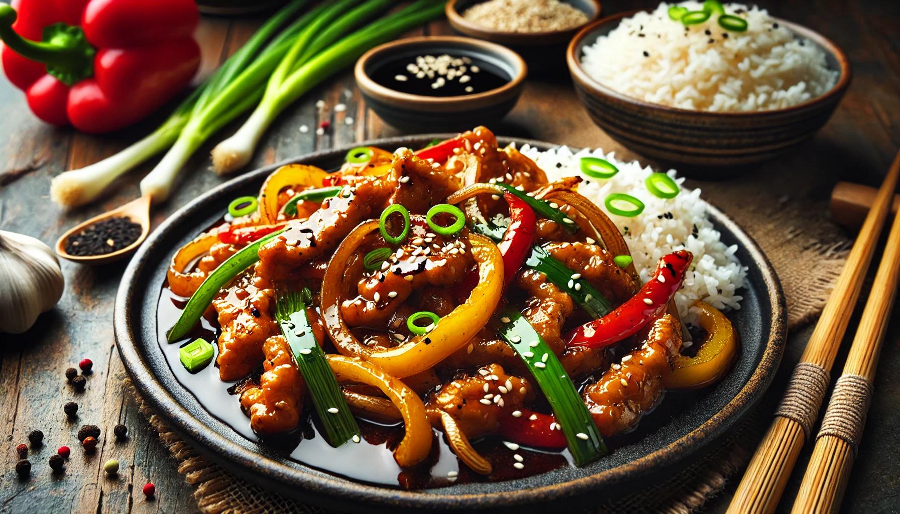 Mongolian Chicken Stir-fry (Mongolia/China) and Its Nutritional Benefits