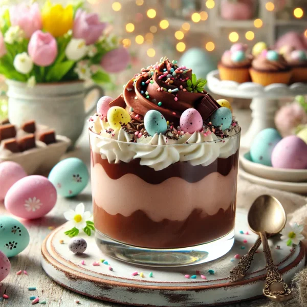 Chocolate Mousse with Easter Sprinkles: A Light and Festive Dessert