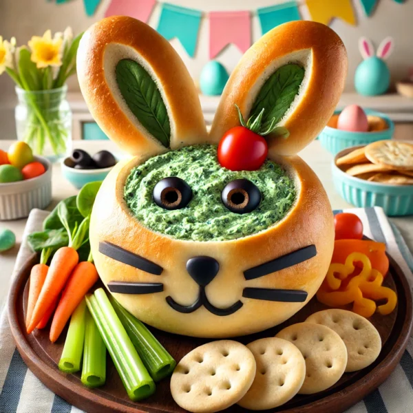 Easter Bunny Spinach Dip Bread Bowl: A Festive and Delicious Appetizer