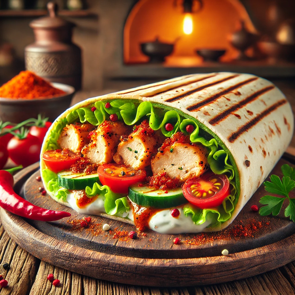 Harissa Chicken Wrap A Spicy and Flavourful Meal