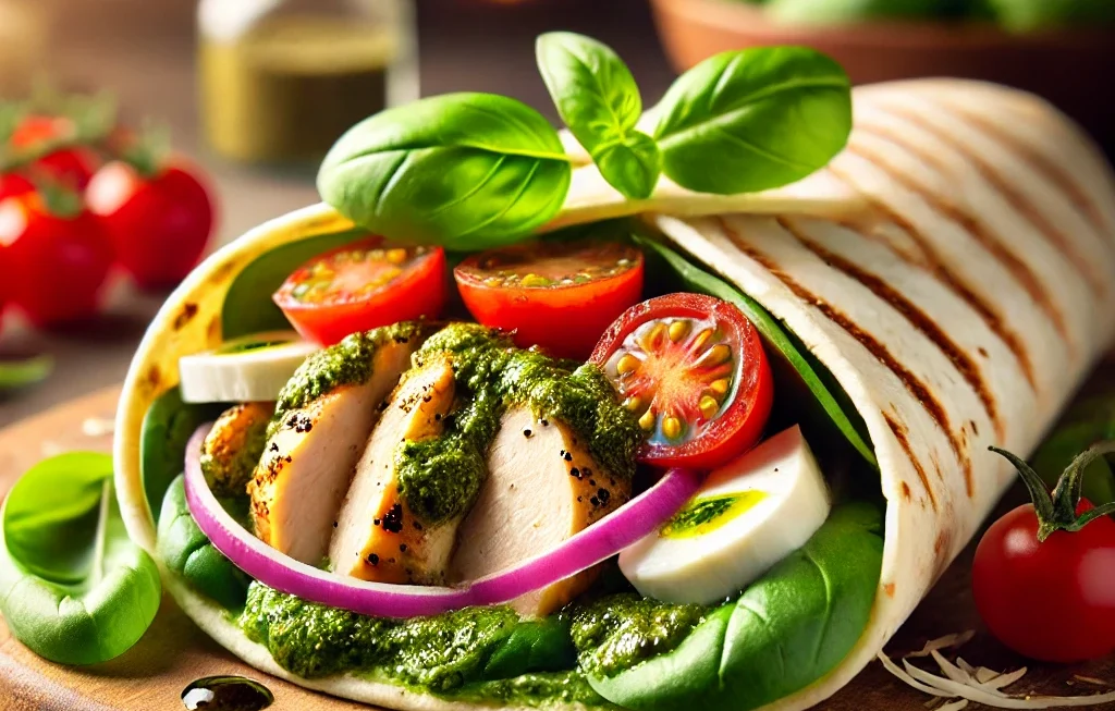 Pesto Chicken Wrap A Fresh and Flavourful Meal