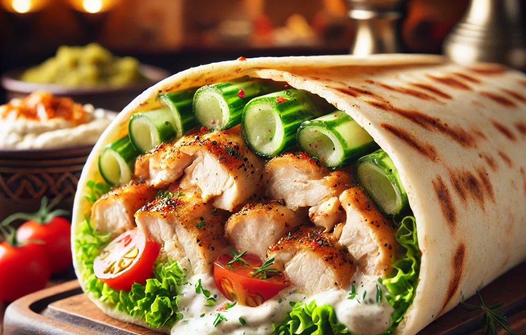 Shawarma Chicken Wrap A Flavour-Packed Mediterranean Delight