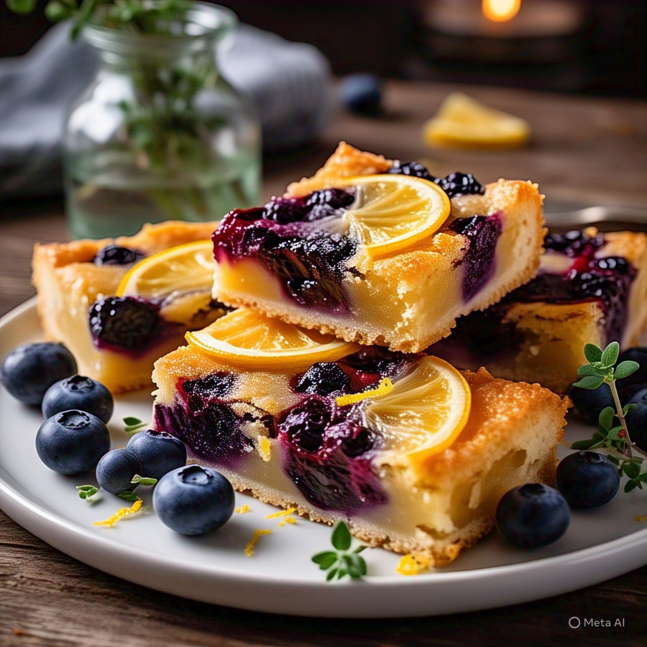 🍋 Blueberry Lemon Bars – A Sweet & Tangy Dessert Delight