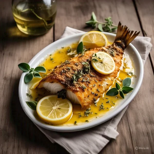 Greek Baked Fish with Lemon and Oregano